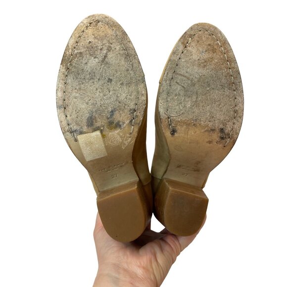 Rag & Bone Newbury Suede Leather Ankle Boots Size 37 Tan Brown - Picture 5 of 7